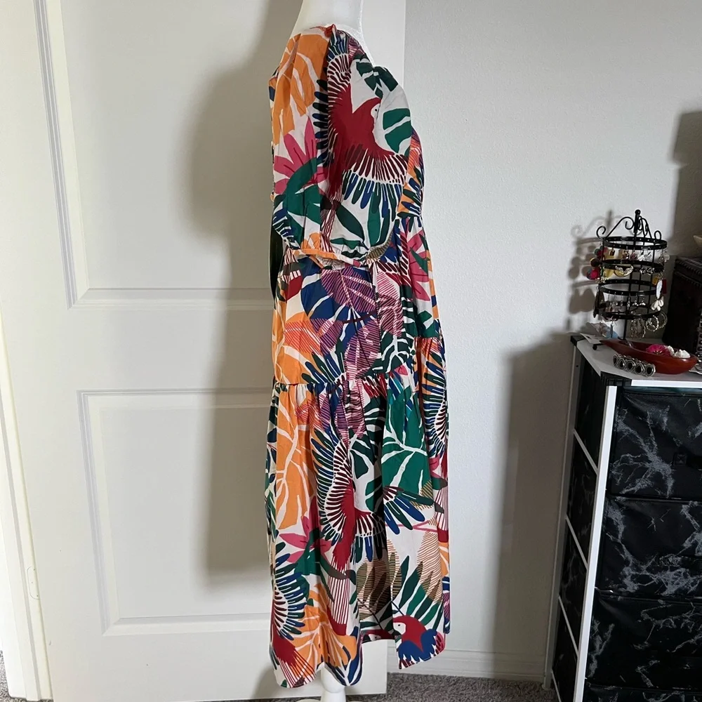 NWT Farm Rio Macaw Midi Dress Small - Picture 6 of 12